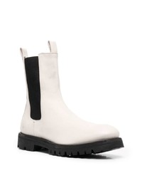 Мужские белые кожаные ботинки челси от Officine Creative