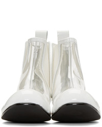 Женские белые кожаные ботинки челси от Comme des Garcons