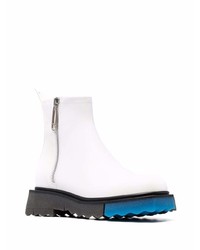 Мужские белые кожаные ботинки челси от Off-White