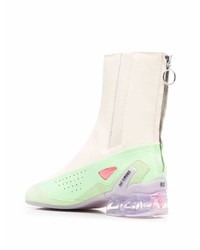 Мужские белые кожаные ботинки челси от Raf Simons