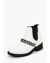 Женские белые кожаные ботинки челси от Dali