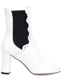 Женские белые кожаные ботинки челси от Derek Lam