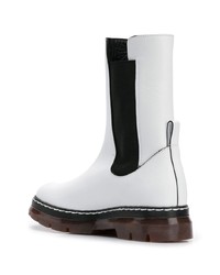 Женские белые кожаные ботинки челси от Cédric Charlier