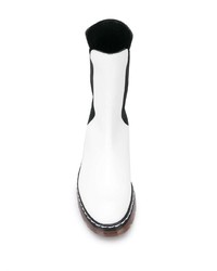 Женские белые кожаные ботинки челси от Cédric Charlier