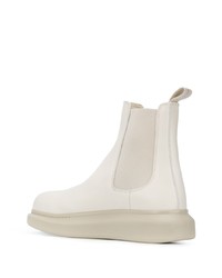 Мужские белые кожаные ботинки челси от Alexander McQueen