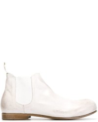 Мужские белые кожаные ботинки челси от Marsèll