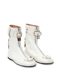 Мужские белые кожаные ботинки челси от JW Anderson