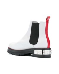 Женские белые кожаные ботинки челси от Alexander McQueen