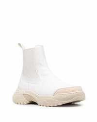 Мужские белые кожаные ботинки челси от Gmbh
