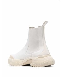 Мужские белые кожаные ботинки челси от Gmbh