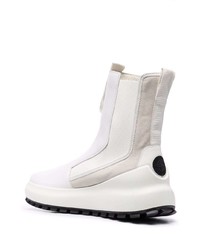 Мужские белые кожаные ботинки челси от Stone Island Shadow Project