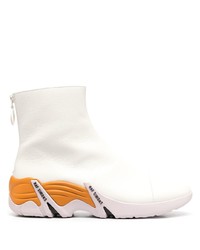 Мужские белые кожаные ботинки челси от Raf Simons
