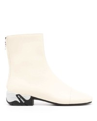 Мужские белые кожаные ботинки челси от Raf Simons