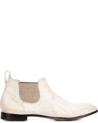 Женские белые кожаные ботинки челси от Silvano Sassetti