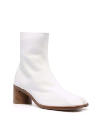 Мужские белые кожаные ботинки челси от Maison Margiela