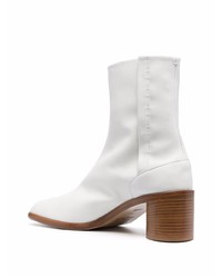 Мужские белые кожаные ботинки челси от Maison Margiela
