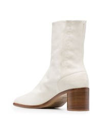 Мужские белые кожаные ботинки челси от Maison Margiela