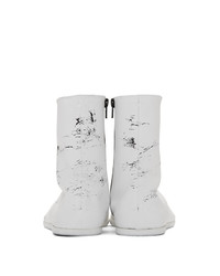 Мужские белые кожаные ботинки челси от Maison Margiela