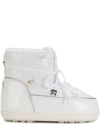 Женские белые кожаные ботинки от Chiara Ferragni