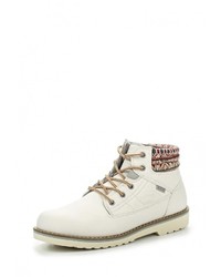 Женские белые кожаные ботинки от Enjoin'