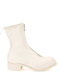 Женские белые кожаные ботинки от Guidi