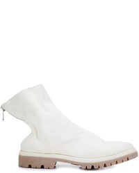 Женские белые кожаные ботинки от Guidi