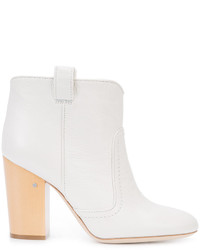 Женские белые кожаные ботинки от Laurence Dacade