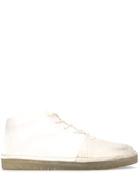 Мужские белые кожаные ботинки от Marsèll
