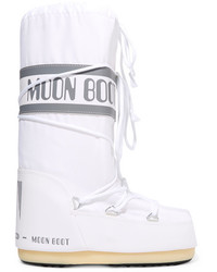 Женские белые кожаные ботинки от Moon Boot