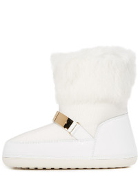 Женские белые кожаные ботинки от Giuseppe Zanotti