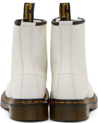 Женские белые кожаные ботинки от Dr. Martens