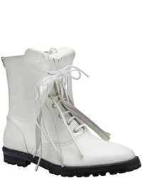 Женские белые кожаные ботинки от Yohji Yamamoto