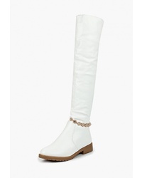 Белые кожаные ботфорты от Vivian Royal