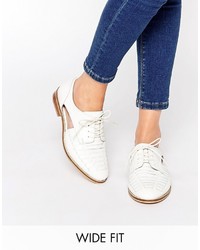 Женские белые кожаные броги от Asos