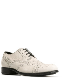 Белые кожаные броги от Dolce & Gabbana