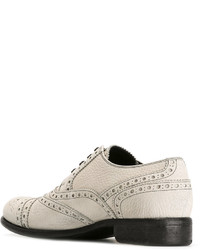 Белые кожаные броги от Dolce & Gabbana