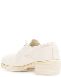 Женские белые кожаные броги от Guidi