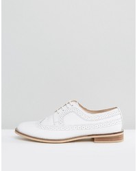 Женские белые кожаные броги от Asos