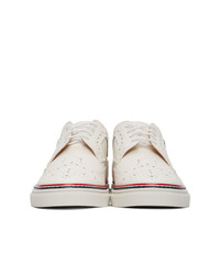 Белые кожаные броги от Thom Browne