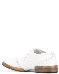 Женские белые кожаные броги от Marsèll