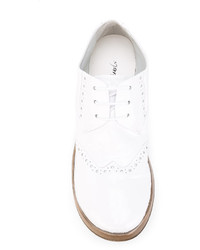 Женские белые кожаные броги от Marsèll