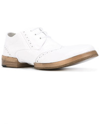 Женские белые кожаные броги от Marsèll