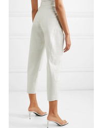 Женские белые кожаные брюки-галифе от Isabel Marant