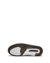 Мужские белые кожаные высокие кеды с принтом от Jordan