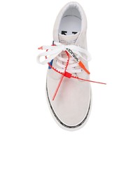 Мужские белые кожаные высокие кеды с принтом от Off-White