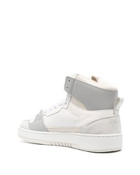 Мужские белые кожаные высокие кеды от Axel Arigato