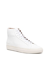 Мужские белые кожаные высокие кеды от Common Projects