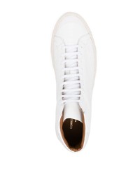 Мужские белые кожаные высокие кеды от Common Projects