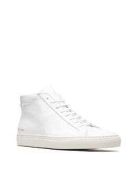Мужские белые кожаные высокие кеды от Common Projects