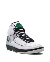 Мужские белые кожаные высокие кеды от Jordan